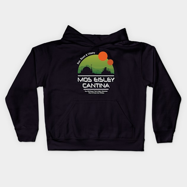 MOS EISLEY CANTINA SUNSET VINTAGE Kids Hoodie by bartknnth